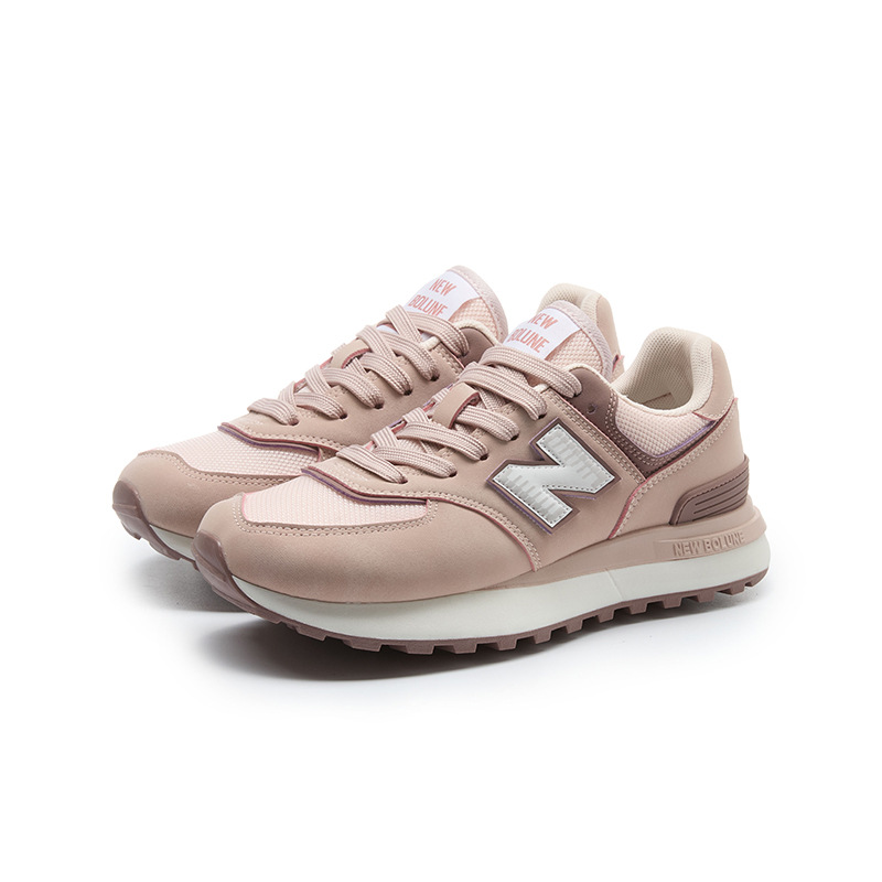 Designer shoes hot free shipping Spring and Autumn Breathable Casual Shoes Vintage Color blocked Versatile Lightweight Running Sports Shoes black pink