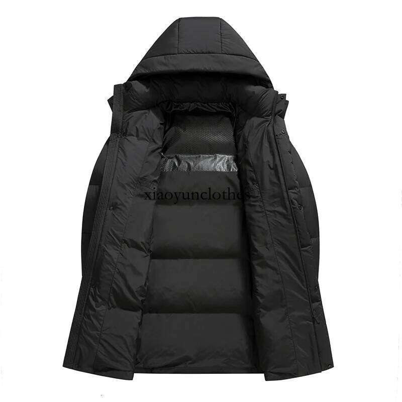 Casual Men's Long-Length 90% White Duck Down Jackets Winter Warm Puffer Coats Outwear Loose Windproof Top Padded Parkas Clothing