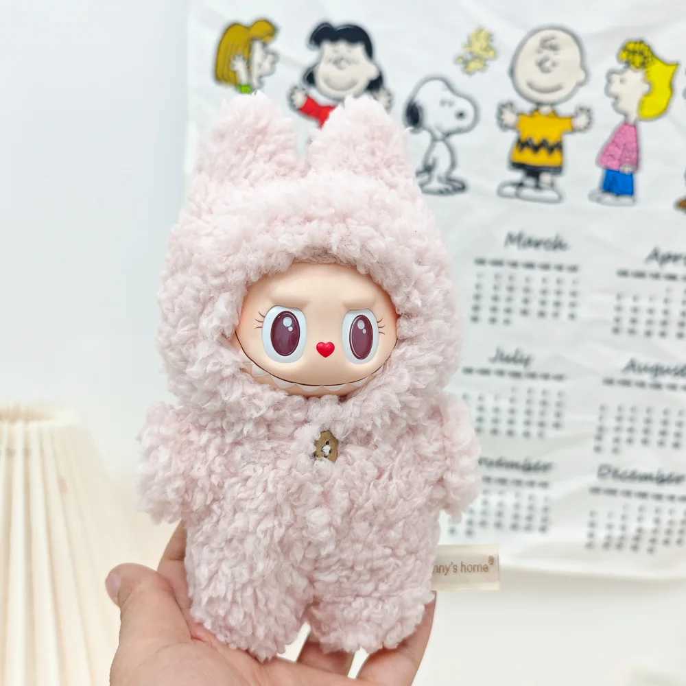 Cute Doll Accessories Clothes Onesie For 17cm Labubu V1V2 Melody Mini Dolls Clothing Kids Gift Bags For Hairy Rabbit Bodysuit C250919