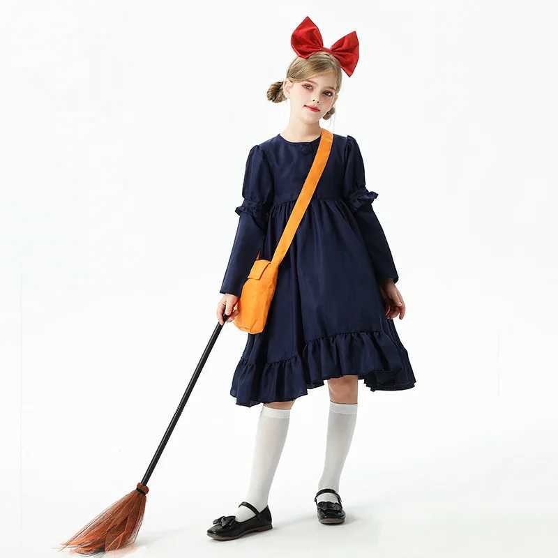 2025 Halloween Childrens Costume Witch Express Anime Cosplay Dress Childrens Performance Costume Kiki The Witch L250918