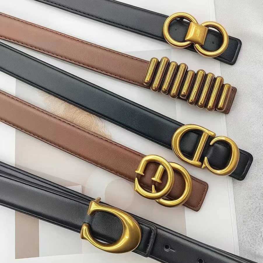 Luxury Brand Leather Belt for Women Designer Alloy Buckle Waist Strap Female Jeans Trouser Dress Waistband Z250919