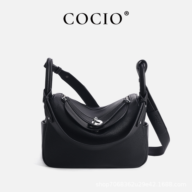 COCIO designer bag New leather bucket bag simple versatile multi compartment handbag niche design hot selling womens bag Minimalist