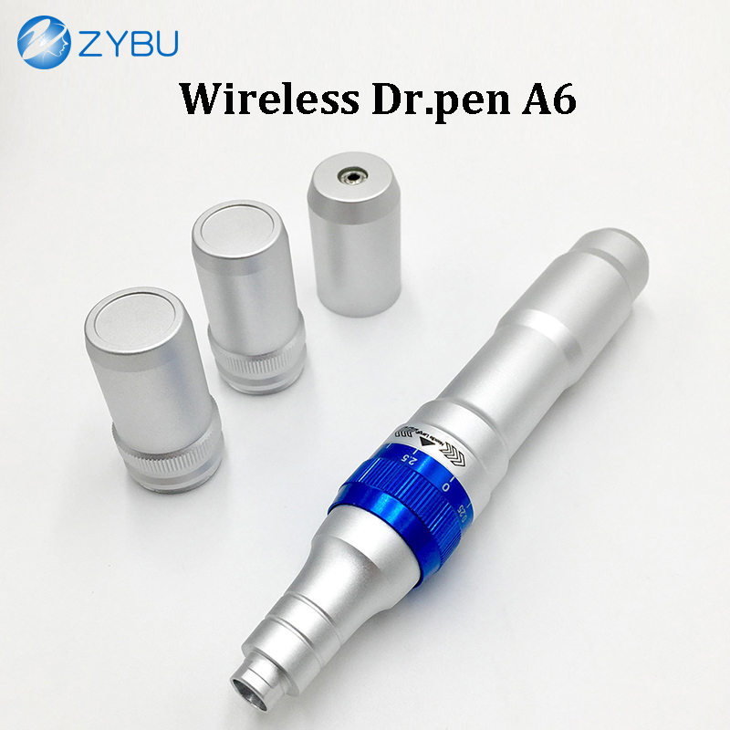 Professional Dr.pen A6 Microneedling Derma Beauty Skin Pen Wireless Electric MTS Facial Care Tools Kit with 2PCS 12 Pin Cartridges Needles Dermapen Ma