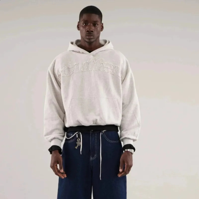 Patch ns Streetwear Hoodie Women Hooded Loose Yellow Sweatshirt Letter Print Casual Pullover Men Fashion Long Sleeve Hoodie 250918