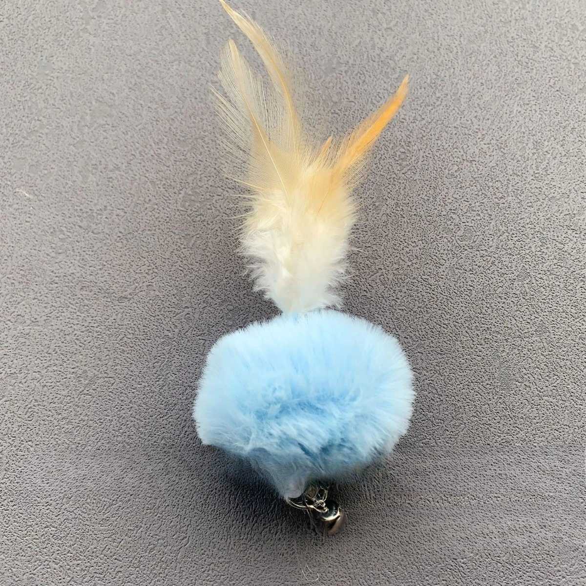 2pcs Random color Plush Ball Feather Cat Teaser Stick For Changing Heads Cat Toy Plush Interaction Kitty Pet Toy X250918