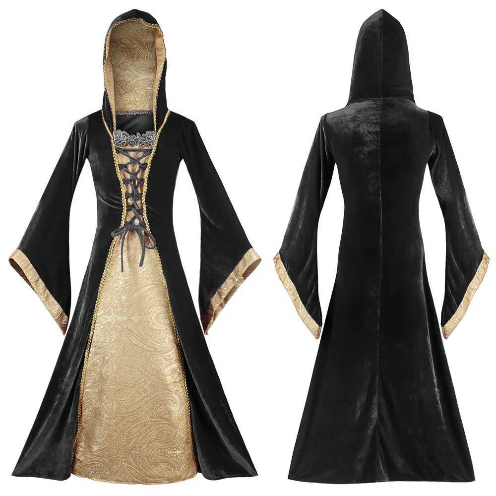 Vintage Court Dress Cosplay Middle Ages queen Halloween Woman Carnival Party Dress Retro Gothic Dress L250918