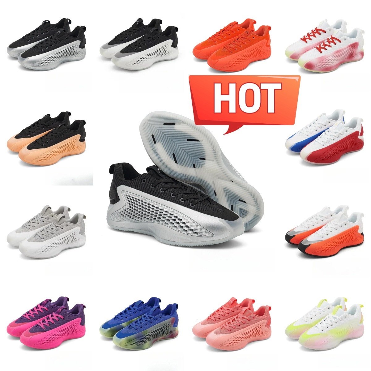 2024 AE 1 Coral Black WITH LOVE Men Basketball Shoes Low Quality AE1 Anthony Edwards Timberwoes Stormtrooper Sports Shoe Trainners EUR 40-46 Sneakersapp top 10A