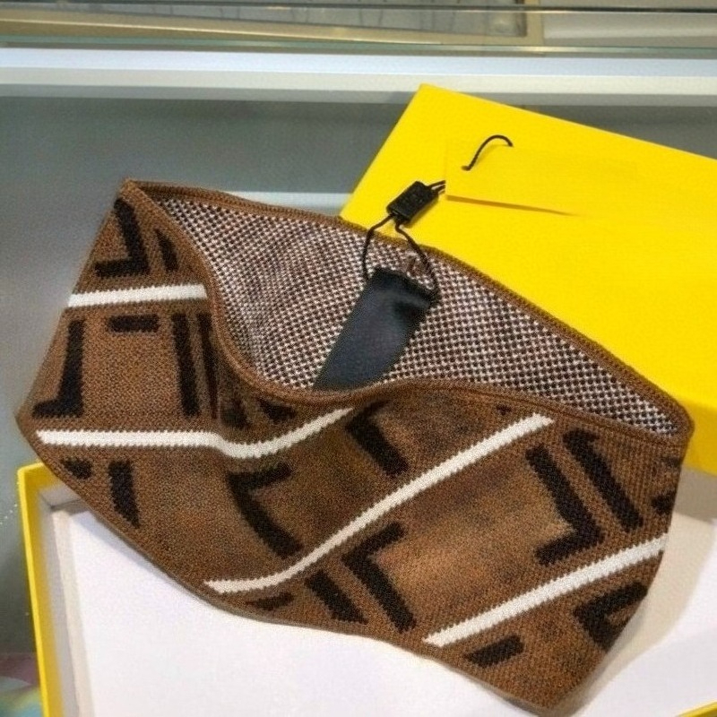 Designer Headband Women's Letter Print Headband Scarf Elastic Turban Hair Band in Woolen Yarn for Sports Yoga Casual Wear High-quality Version