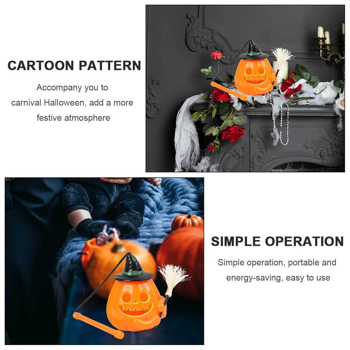 Halloween Glowing Pumpkin Lantern Decorations Light Party Yellow Pp Pumkin Lights C250919