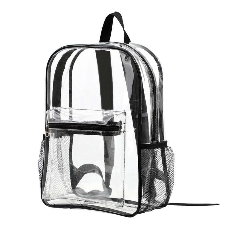Designer style trendy school transparent backpack, large capacity outdoor travel backpack, transparent PVC waterproof backpack