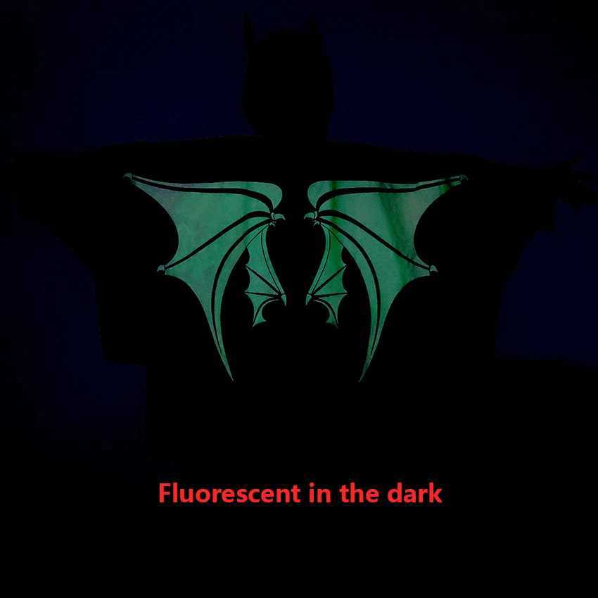 Scary Bat Grim Reaper Halloween Costume for Kid Funny Party Cloak Fluorescent In the Dark Ghost Cosplay Suit Carnival Festival L250918