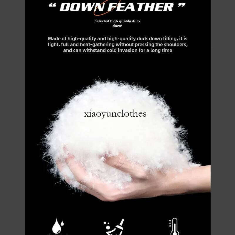 Winter Long Men's Casual Thick Windproof White Duck Down Cold-proof Coat Brand Ski Warm Big fur collar Puffer Jacket