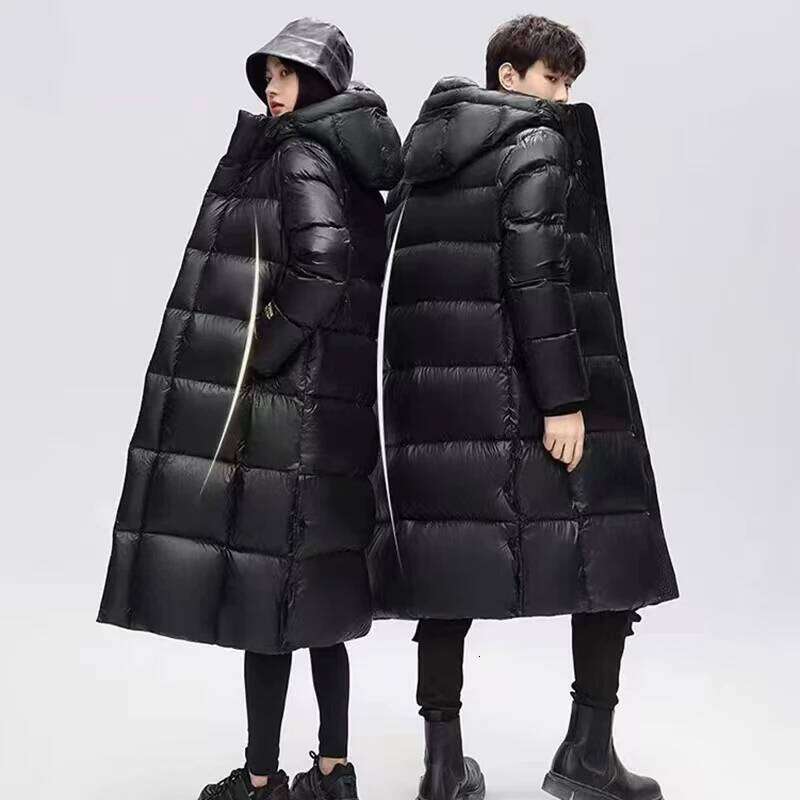 Winter Men Women Jacket High Quality Thicken Thermal Coat Hooded Long Puffer Coats Outwear High-End Down Parkas