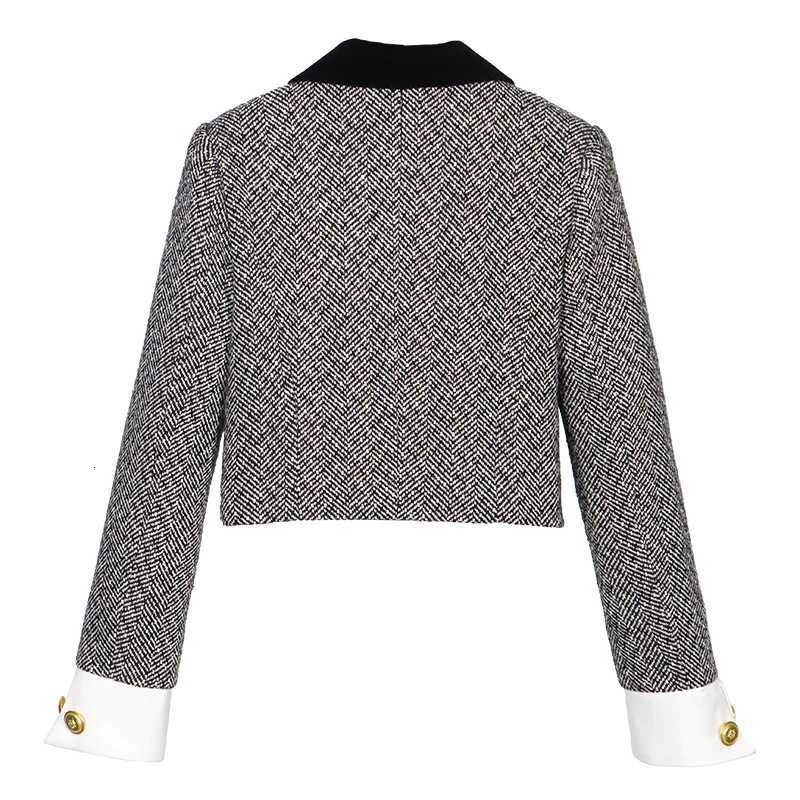 Fashionable DoubleBreasted Celebrity Temperament College Style Small Fragrance Jacket Elegant New Arrivals Z250918