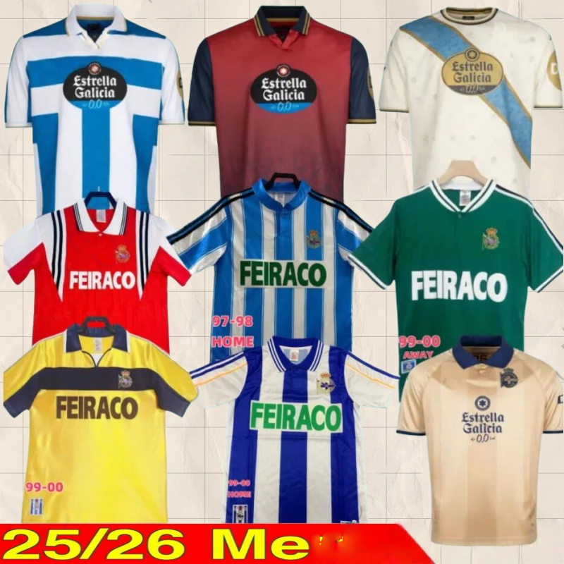 2024 2025 YEREMAY 94 95 97 98 99 00 01 Deportivo La Coruna 25th Anniversary Retro SCALONI Soccer Jerseys MAKAAY DJALMINHA 03 04 classic HOME Football Shirts