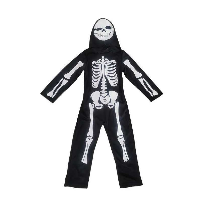 Boy Scary Zombie Cosplay Costumes Skeleton Skull Costume Suit Halloween Costume girl Carnival Party Dress Up Jumpsuits And Mask L250918