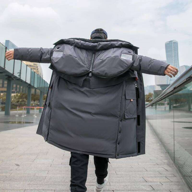 Couple Top quality X-Long Men New Tide Brand Winter White Duck Jacket Cold Proof Women Hooded Down Coat parkas