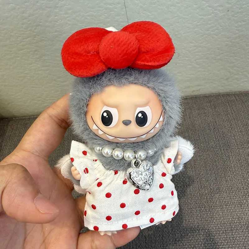 3Pcs Dress with Necklace For 105cm Labubu 40 The Monsters Pin for Love Series Doll Clothes Outfit Accessories Ropa Labubu C250919