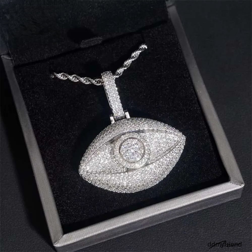 Classic Custom Sterling Sier Hip Hop Jewelry Iced Out VVS Moissanite Dia Pendant Necklace ddmyfriend