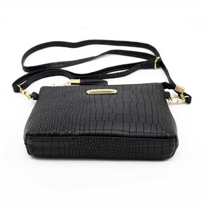 Fashion Alligator Pattern Shoulder Messenger Bags for Women PU Leather Handbag Small Phone Purse Crossbody Pack Z250915