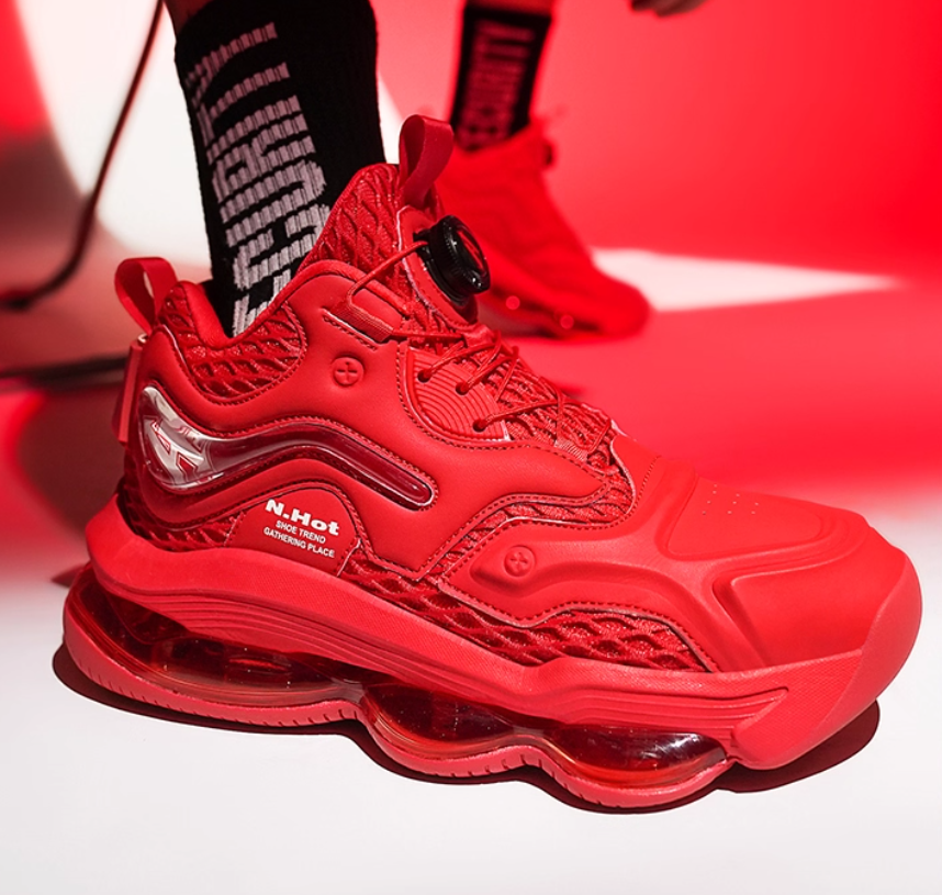 Designer Black Sneakers Autumn Winter New Casual Men's Thick Sole Shock Absorption Cushion Running Office Commute Trendy Shoes