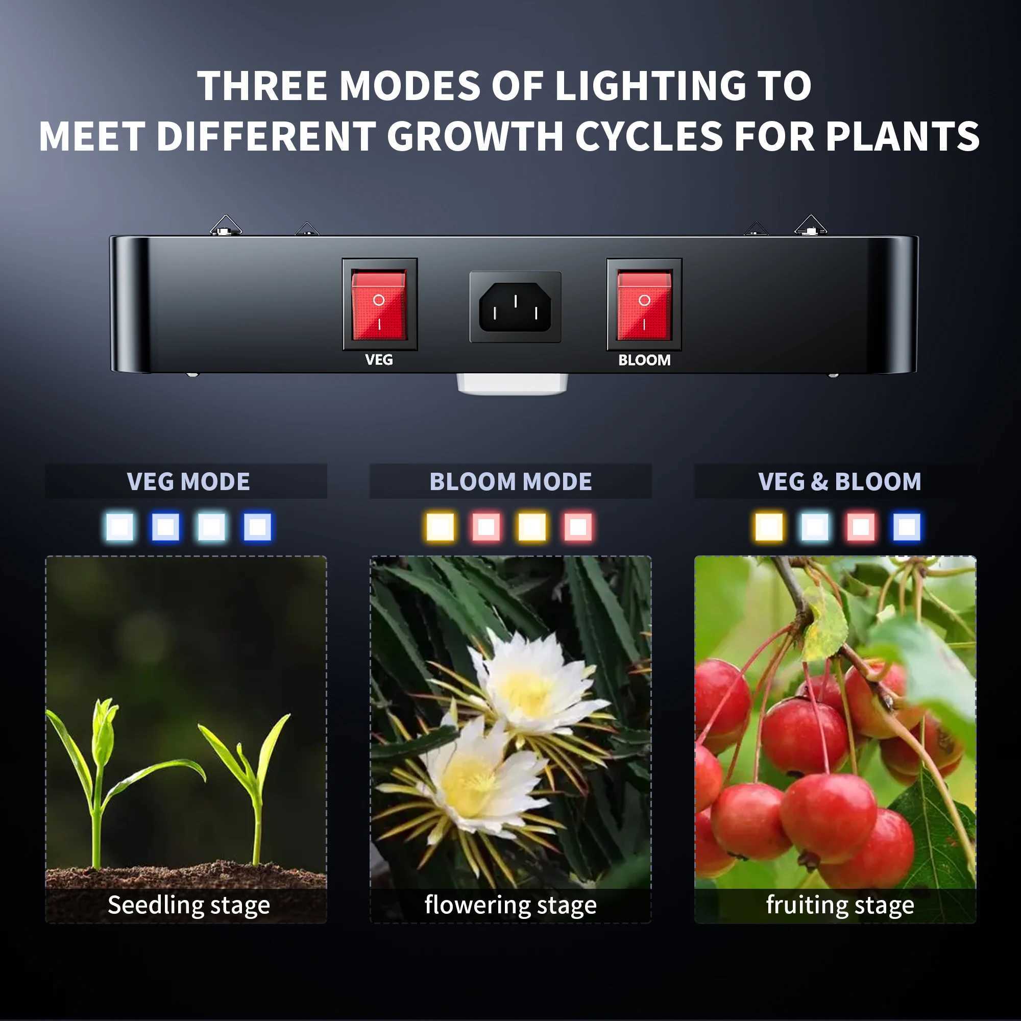 BESTVA Led Grow Lights Full Spectrum 300W lm301h 3000K 5000K Phyto Lamp for indoor Plants Veg Bloom Hydroponics Growing System C250919