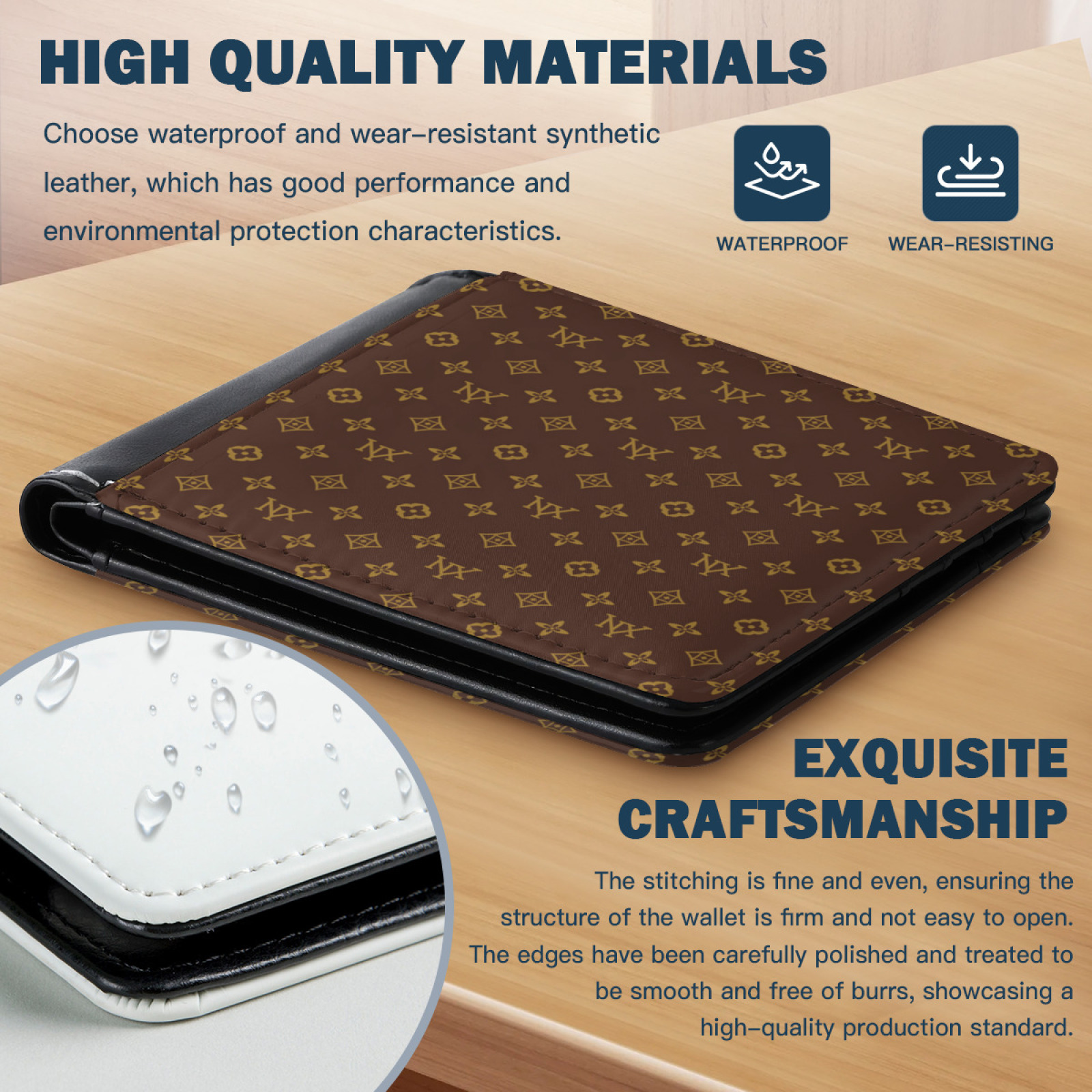 Custom NXY High quality designer bag luxury bag wallet Women short wallets card holder mens Fashionable and versatile classic brown flower wallets wit