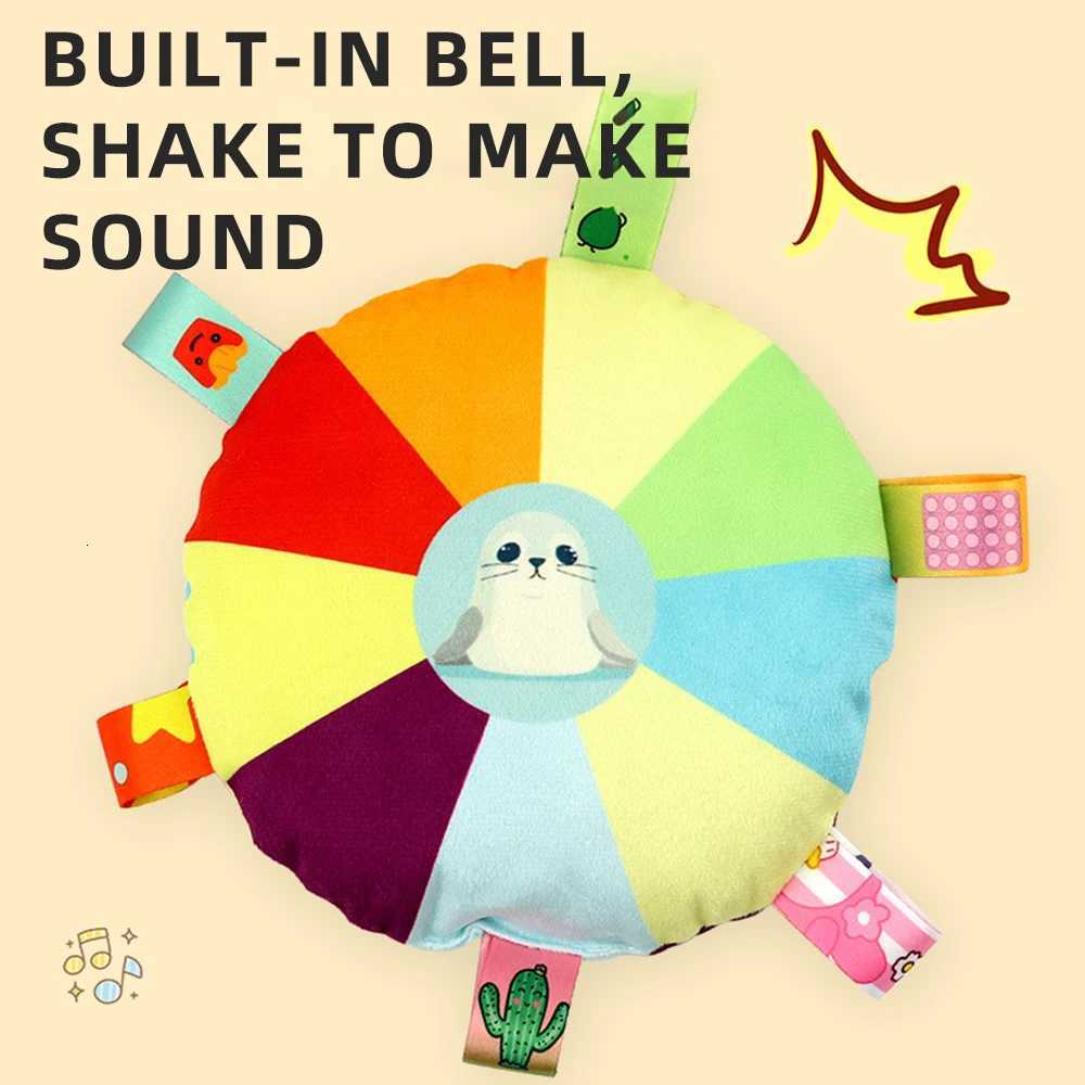 Dog Round Toy Bite Resistant Cartoon Plush Outdoor Interactive Training Games Pet Chewing Flying Discs Toys Bells Pet Supplies X250918