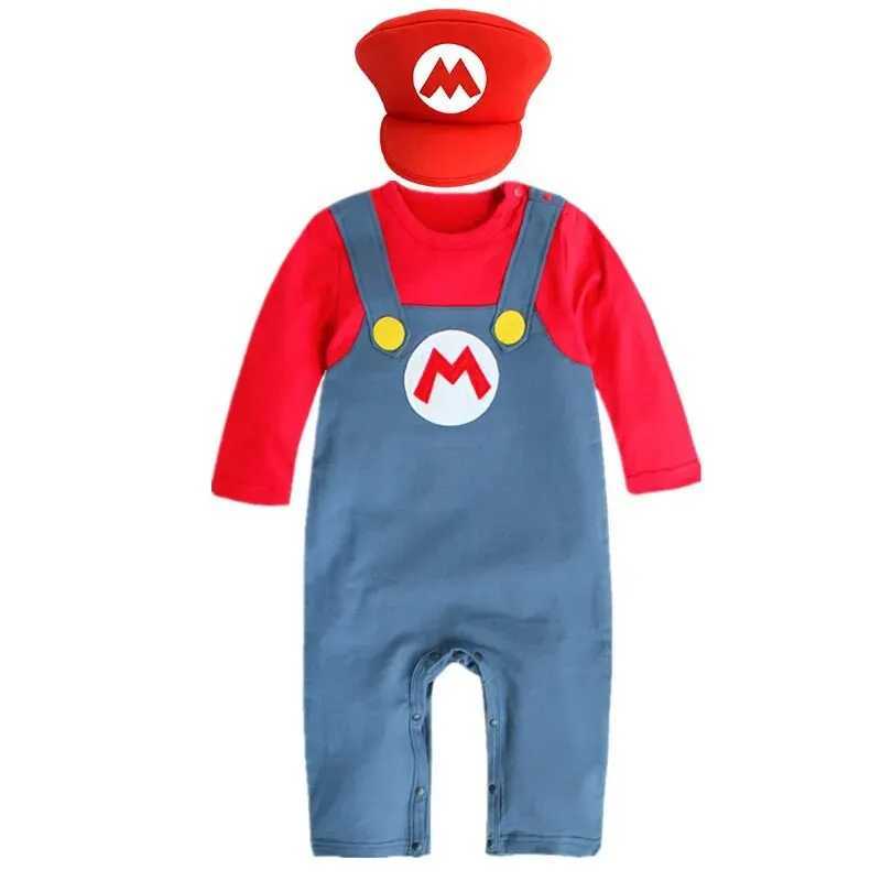 Baby Boy Anime Hooded Brothers Bodysuit Autumn and Winter Thin Section Fleece Long Sleeve Bodysuit Party Holiday Costume Red L250918