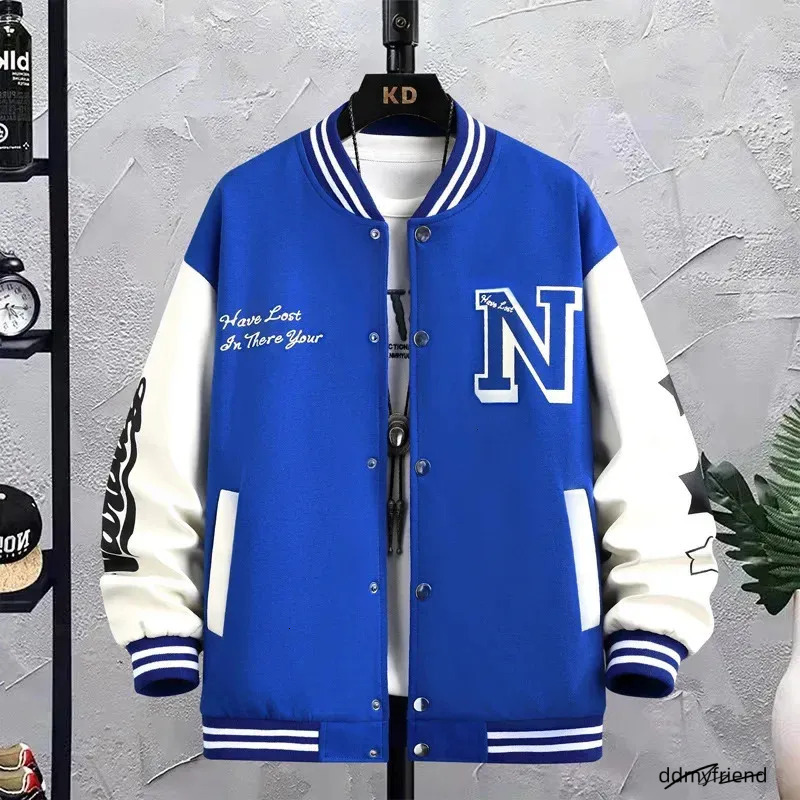 Loosefit Mens Baseball Jacket American Style Couple Costume Autumnwinter For Men Trendy Casual Scene Top 250729 ddmyfriend