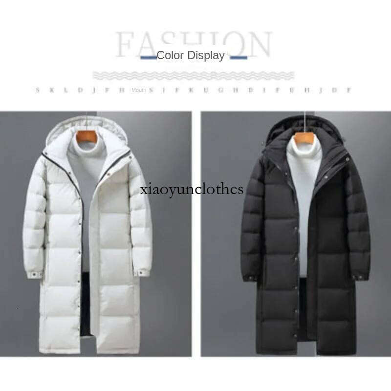 Couples Jacket New Men's and Women's Lengthened Work Clothes White Duck Down Leisure Thickened Winter Outdoor Coat