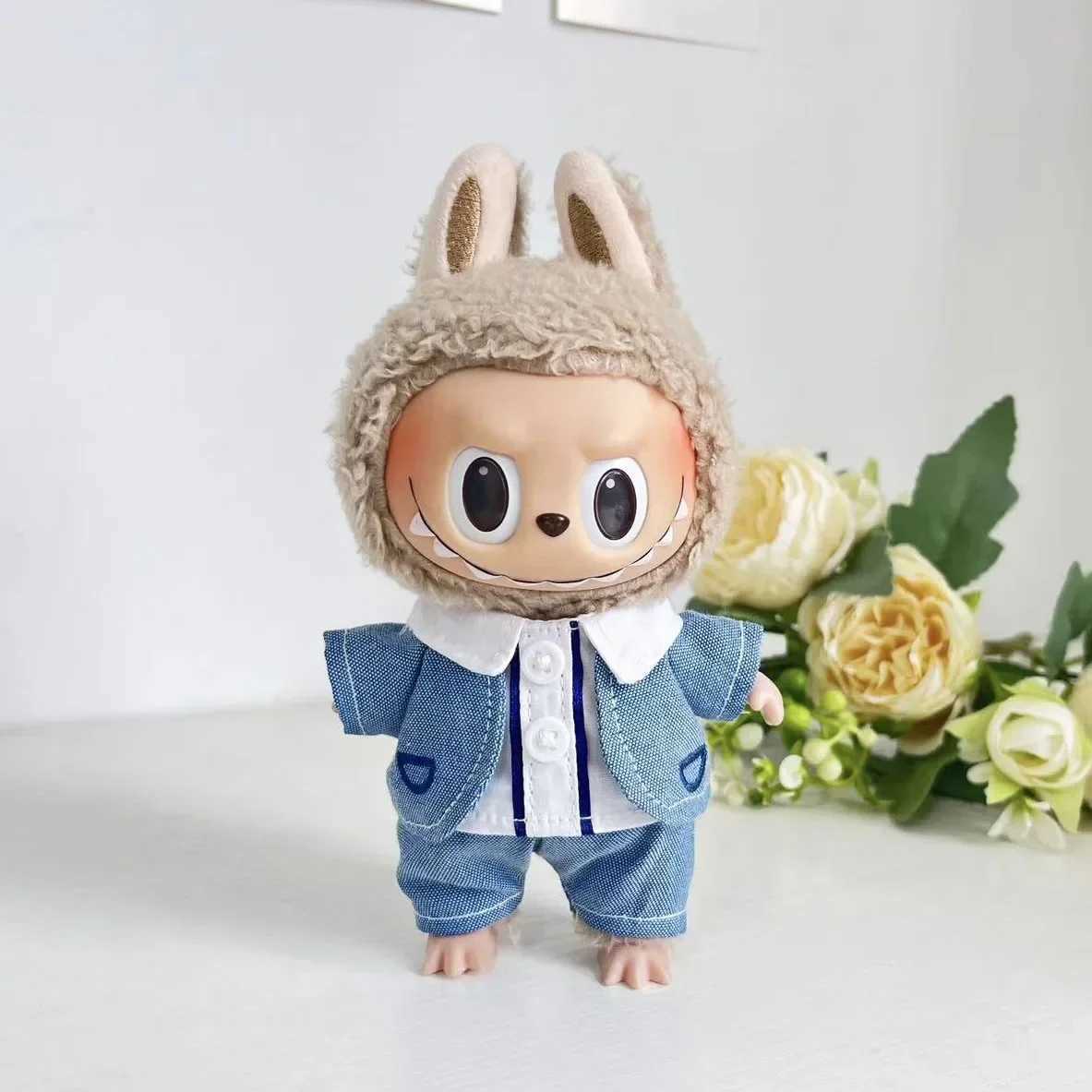 17cm Mini Plush DollS Clothes Outfit Accessories For Korea Kpop Exo Labubu Idol Dolls Wedding dress suit Clothing Gift C250919