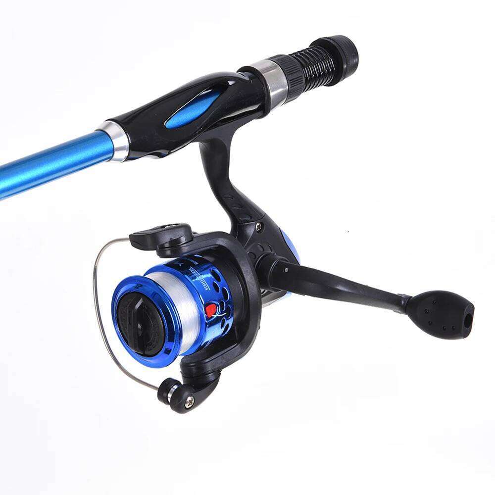 Fishing Set With 1.5-Meter Telescopic Fishing Rod Reel Set, Including Hook, Soft Bait, Bucket, And Rotating St