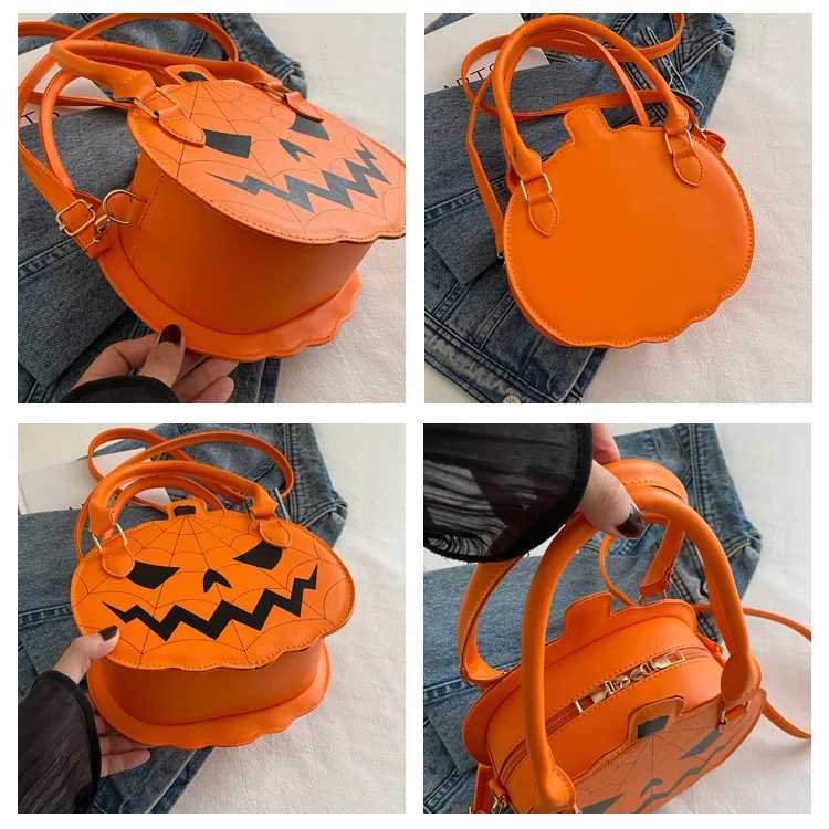 Halloween Creative Pumpkin Bag Casual Fashion Color Block Cartoon Shoulder Womens Bag Trendy Crossbody Bag for GiftsXJ250918