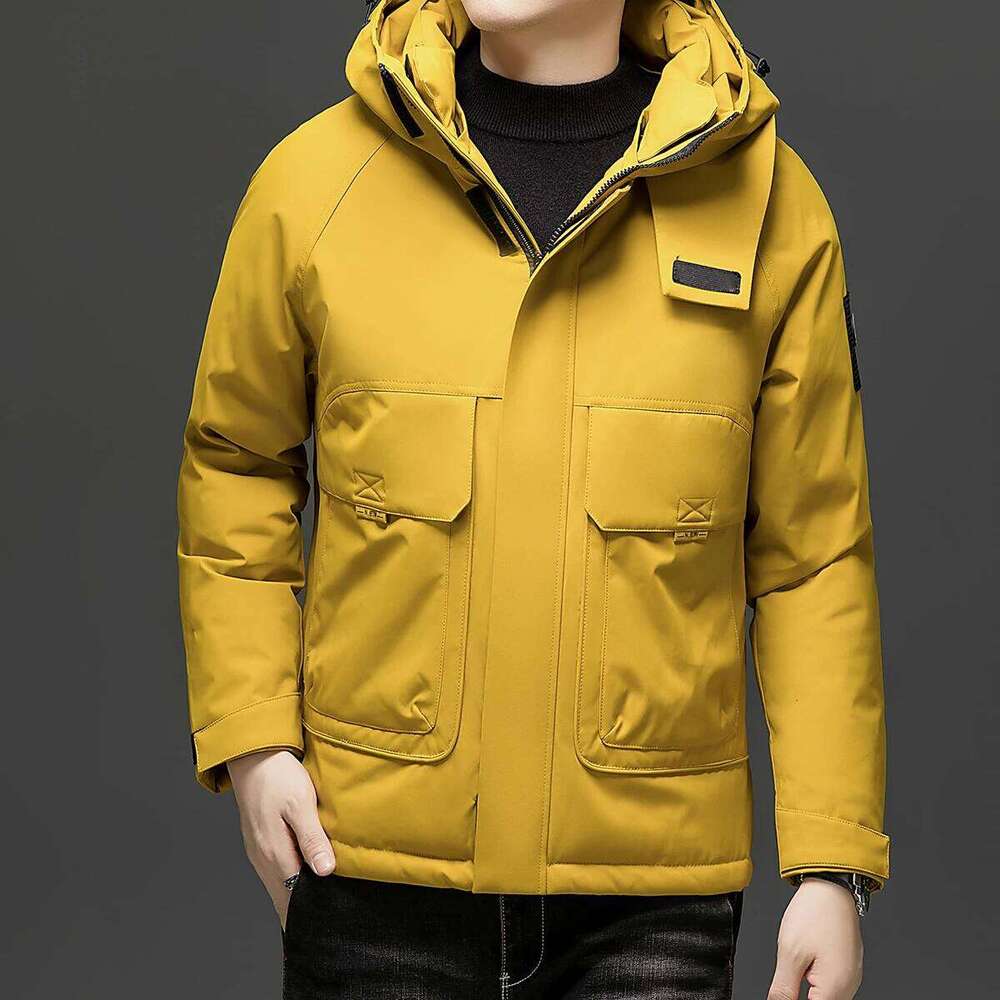 High Quality Men's Hooded White Duck Down Jackets 2025 Winter Warm Puffer Coats Outwear Windproof Thicken Padded Tops Clothing