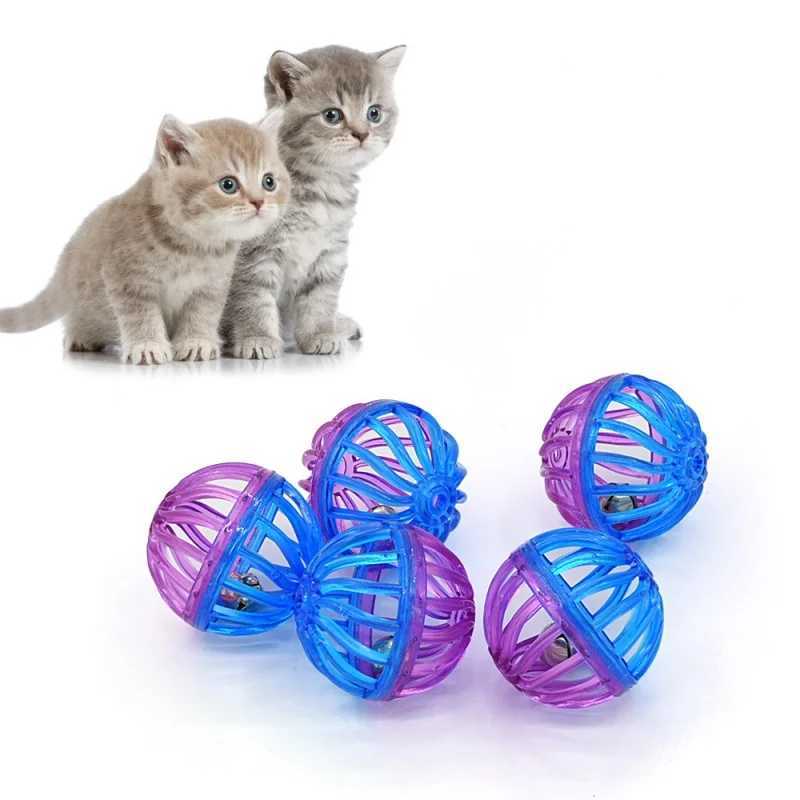 Color Plastic Ball Color Funny Cat Toy Hollow Bell Ball Pet Cat Toy Ball X250918