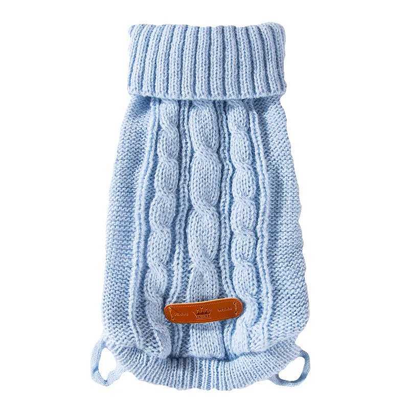 Autumn Winter High Neck Knitted Sweater for Little Dogs Twisted Flower Knitted Sweater Winter Warm Base Sweaters Cat Pet Clothes S25911