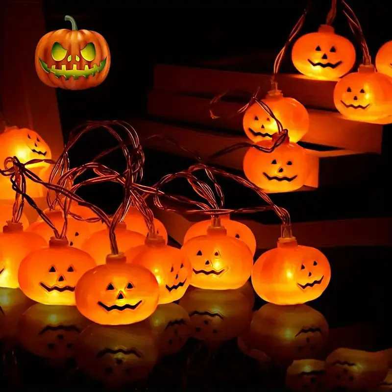 Pumpkin Halloween Decoration LED String Lights Battery Powered 3D Lantern Fairy Lights for DIY Room Haunted House Party Decor C250919