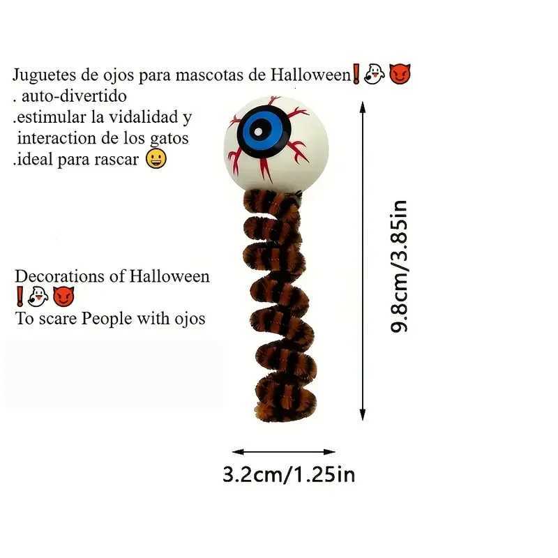 Halloween Cat Toy Eyeball Color Ball Design Attract Cats Attention Pet SelfEntertainment Spring Yarn Ball Toy for Cat Boredo X250918