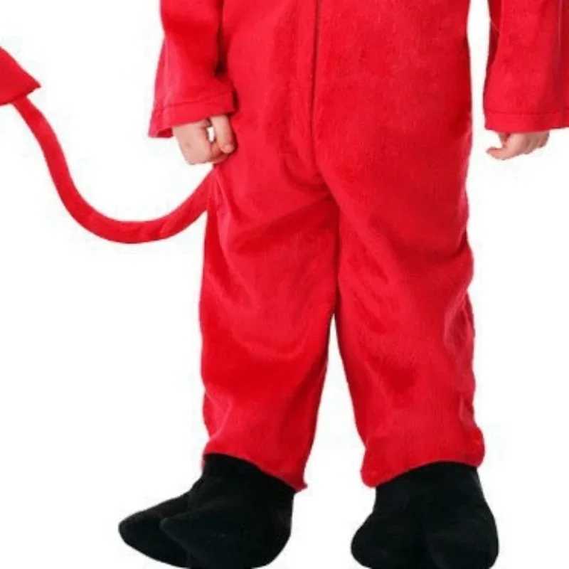 Halloween Childrens Costume Night Fork Hooded Red Demon Vampire Performance Costume Cute Little Demon Bat Performance Costume L250918