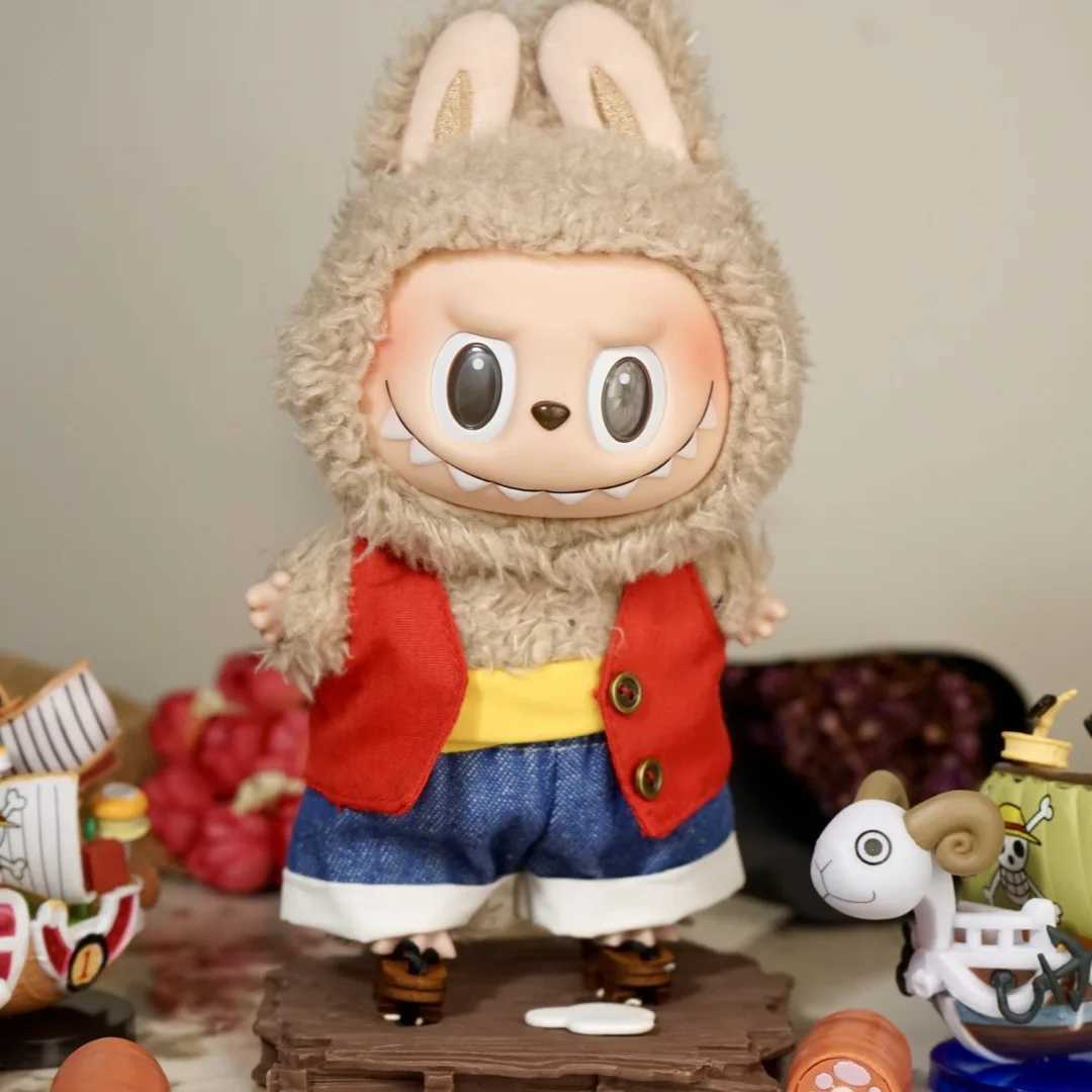 labubu anime character red Vest Set Trendy pendant clothing labubu accessories no dolls C250919