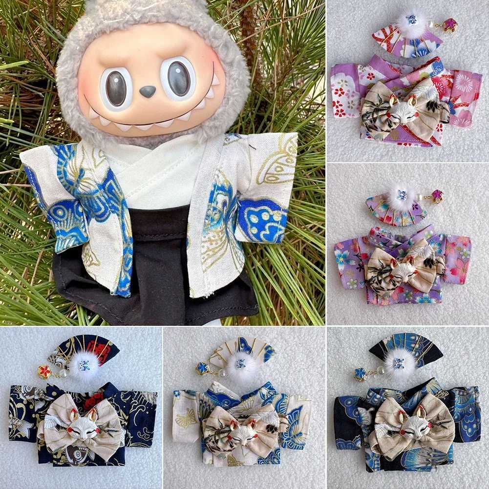 Japanese Style Doll Kimono Set for 1517cm Labubu V1 V2 Dolls Decoration Clothes Accessories C250919