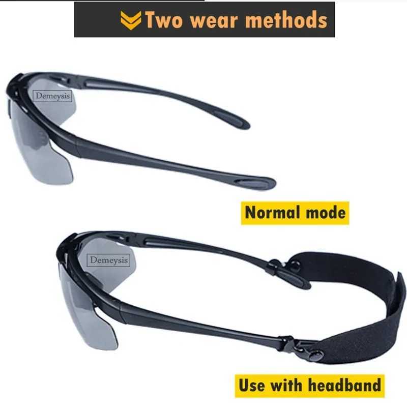 Shooting Glasses UV Protection Hiking Hunting Fishing Sunglasses Flip Up Lens Tactical Paintball Combat Goggles J250919