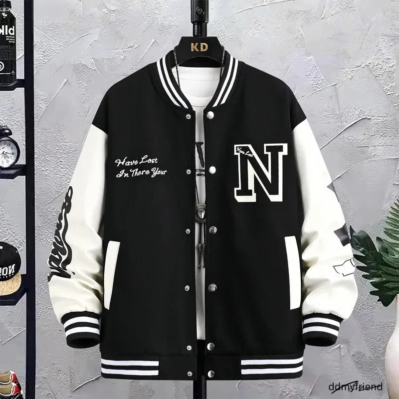 Loosefit Mens Baseball Jacket American Style Couple Costume Autumnwinter For Men Trendy Casual Scene Top 250729 ddmyfriend