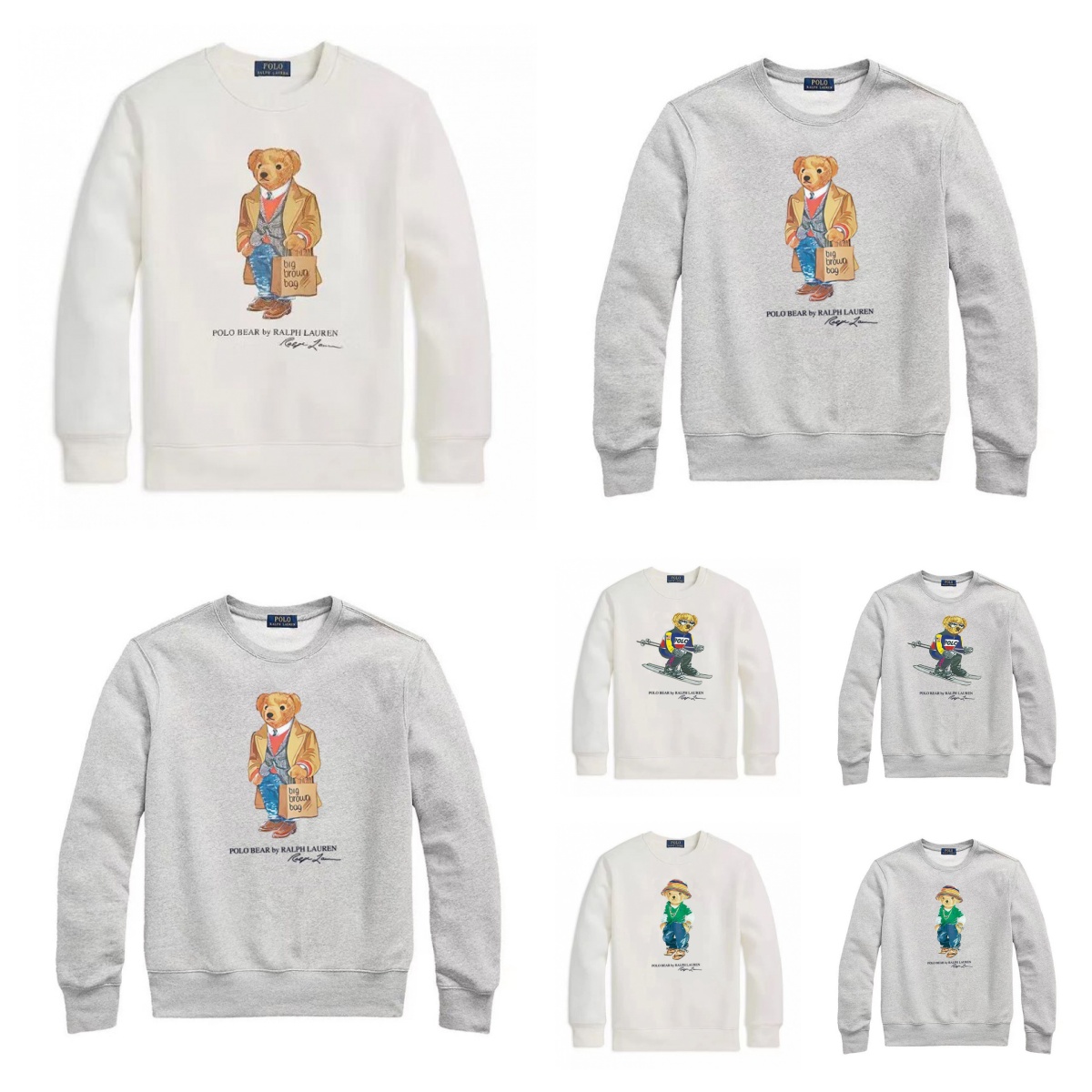 polo bearsweatshirt men quarter zip Cotton Top designer knit sweaters mens pullover Embroidery half zipper luxury casual small horser jumper autumn wool men women
