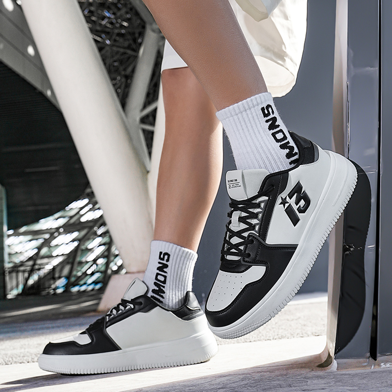 New four seasons new genuine leather casual breathable men's white shoes all-match popular couple sports shoes