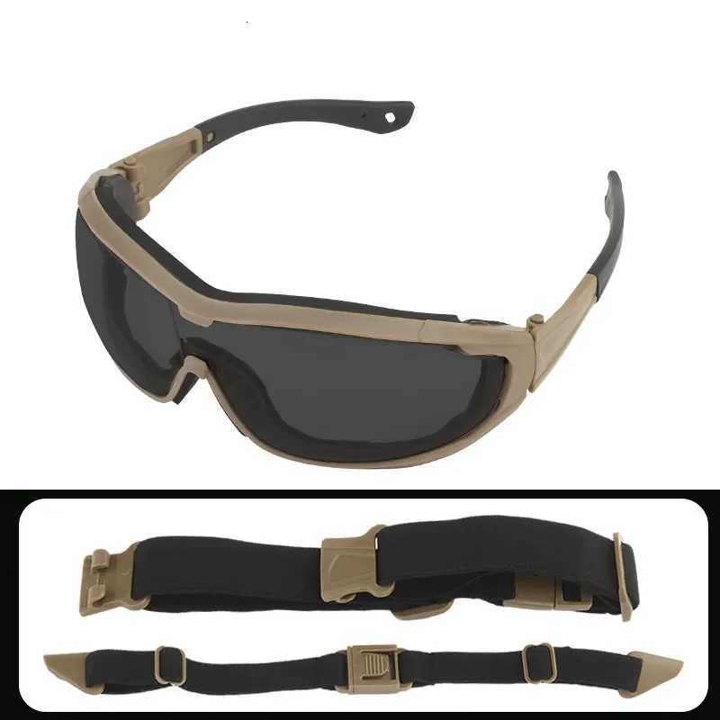 Tactical Windproof Sunglasses Outdoor Goggs Air Gun Color Bult Shooting War Games Eye Protection Motorcyc Riding Glasses Y250919