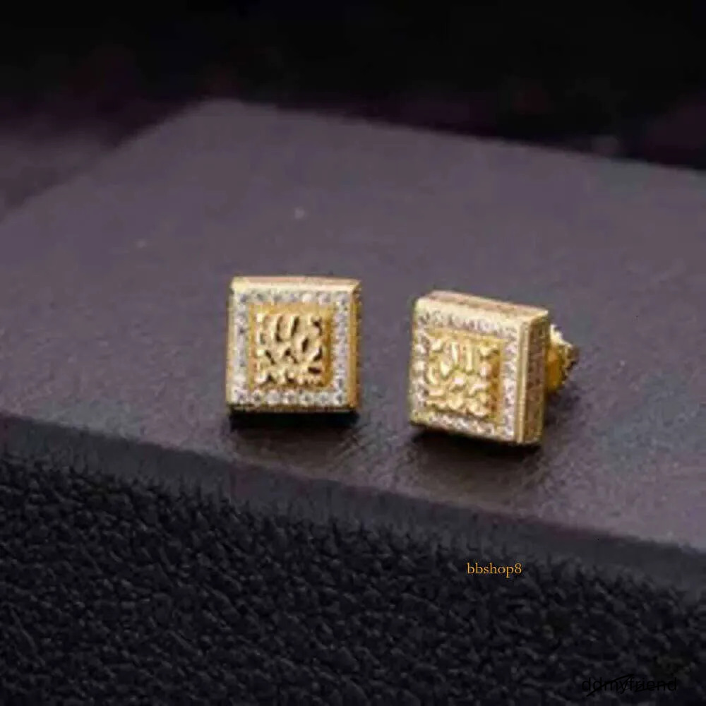 2025 Designer Top Men's 10K Plated Sier Pin VVS Moissanite Real Gold Earrings Jewelry Fashion Gifts ddmyfriend