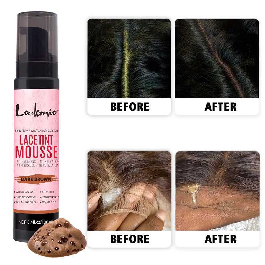 Wig Tint Foam for Lace Front Dyeing Mousse Natural Quick Dry Grid Invisible Color Hair Spray for Toupees F250918