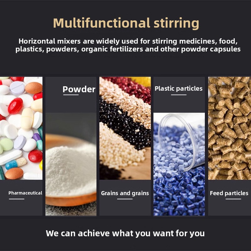 High - Efficiency Horizontal Color Mixing Machine, Multifunctional Stainless Steel Blender for Uniform Mixing